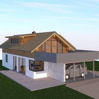 Hauskonstruktion Außenansicht von Planung & Holzbau Sonnleitner